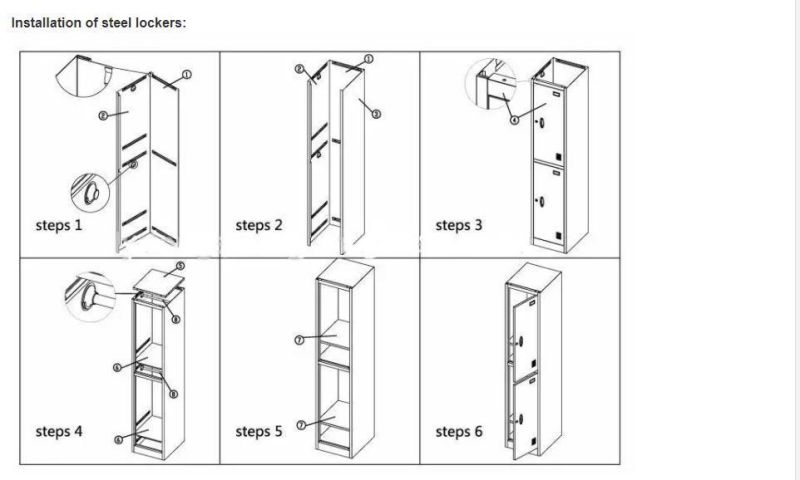 Metal Staff Work Clothes Box Storage Locker