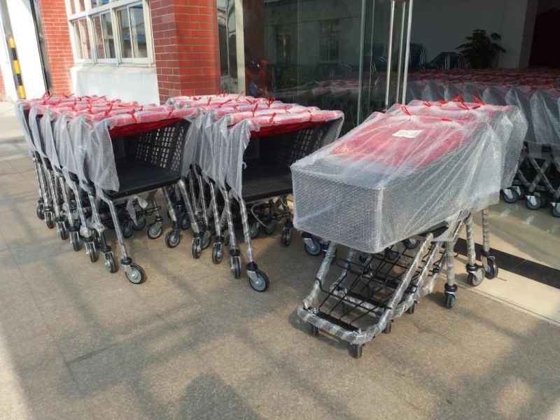 Sales Plastic Shopping Cart Supermarket Plastic Trolley High-Grade Plastic Trolleys