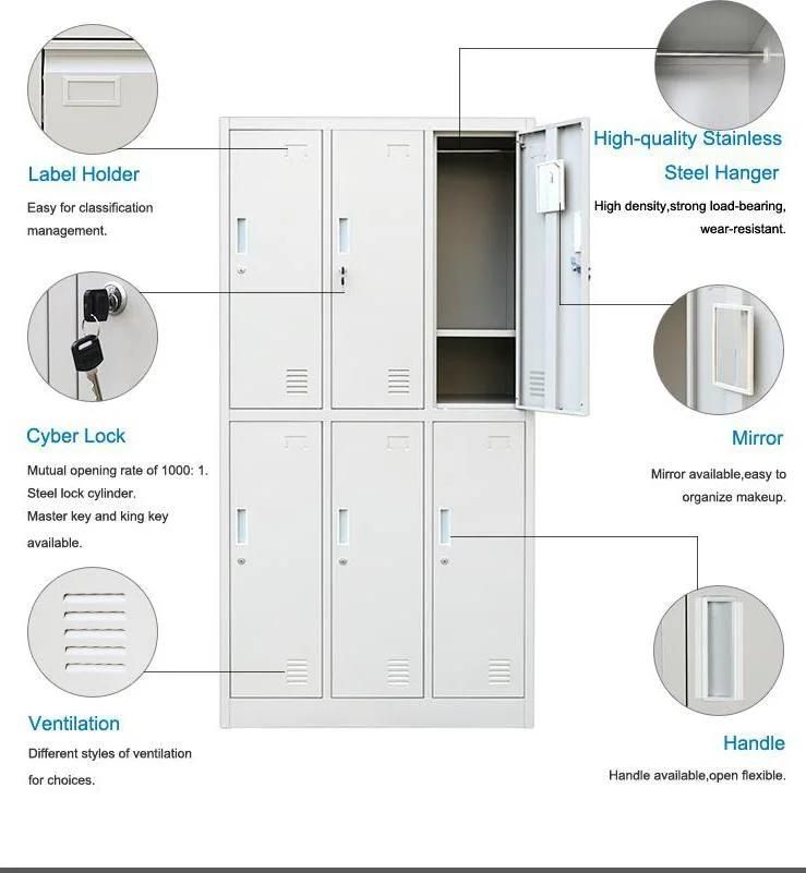 Gym College Hall Steel Cabinet 9 Door Clothes Locker Swimming Pool Locker