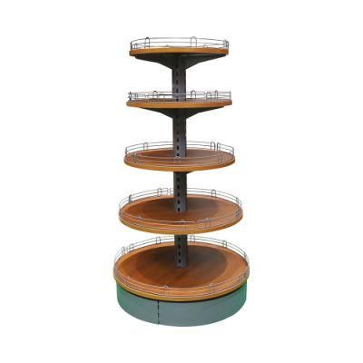 New Design Metallic Circular Design Supermarket Shelf