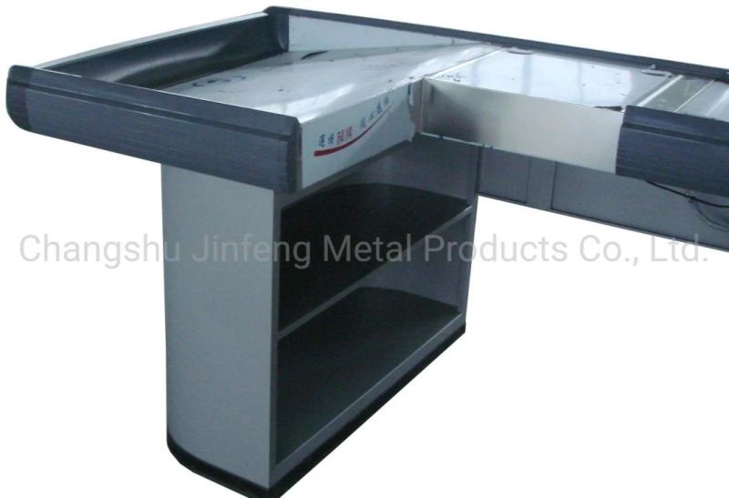 Supermarket Cashier Desk Store Checkout Counters with Conveyor Belt