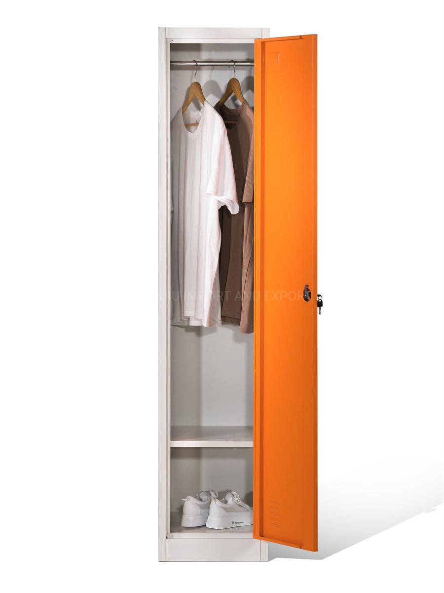 Metal Single Tier Personal Locker with Hanger and Shelf for Staff in Changing Room