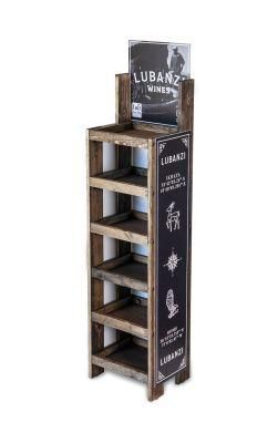 6 Tire Wooden Display Rack with Header Graphics