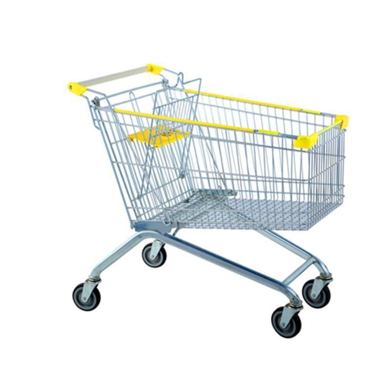 180L Supermarket Metal Cart Shopping Trolley