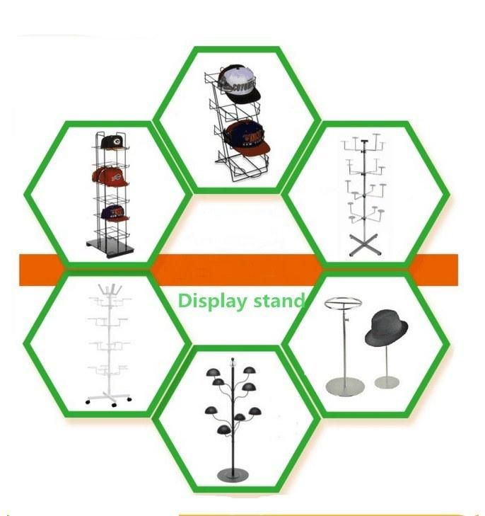 Wall Mounted Slatwall Double Metal Display Shelves/Metal Exhibition Stand