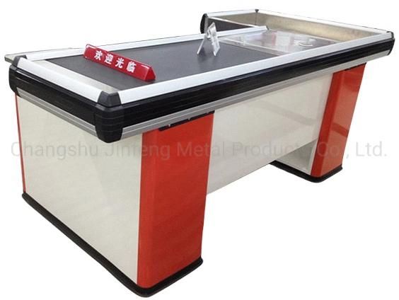 Supermarket Cashier Counter Conveyor Belt Check out Counter