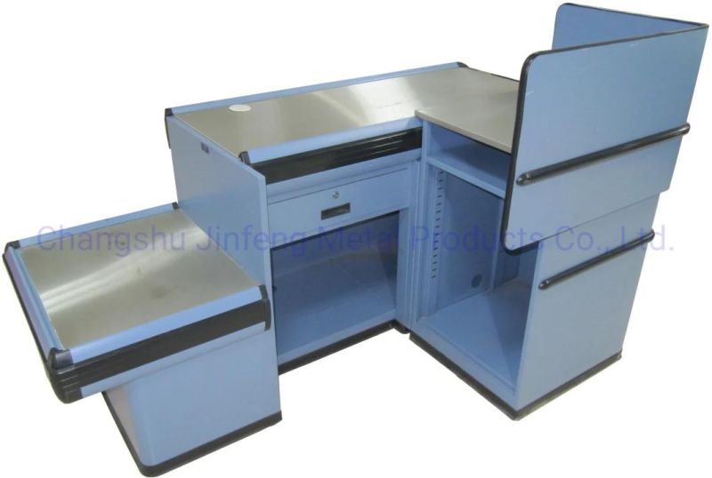 Supermarket Fixture Checkout Counter Modern Design Cashier Desk