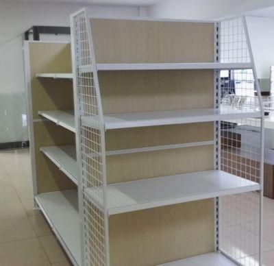 Timber Infill Panel Display Gondola Shop Shelving