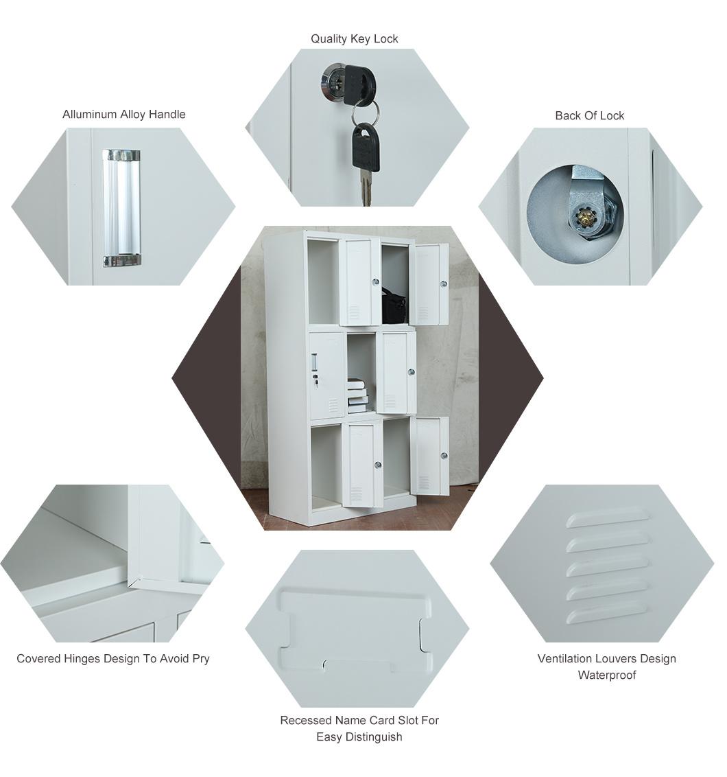Metal 9 Door College Corridor Locker Lockable