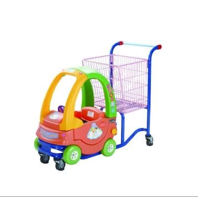 Zinc Plated Kids Shopping Cart for Supermarket Children Toy Trolley
