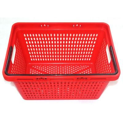 Durable Plastic Shopping Basket with Round Little Hole