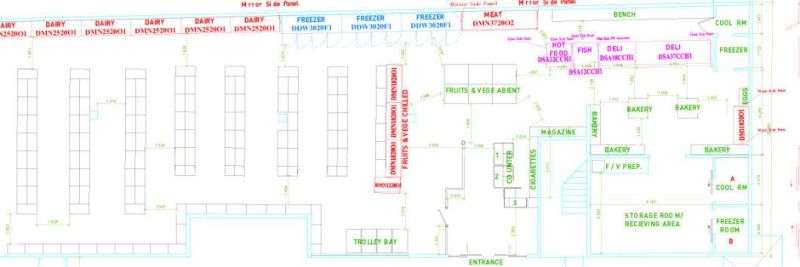 Open Grocery Supermarket Equipment Shelving Checkout Counter Design Store