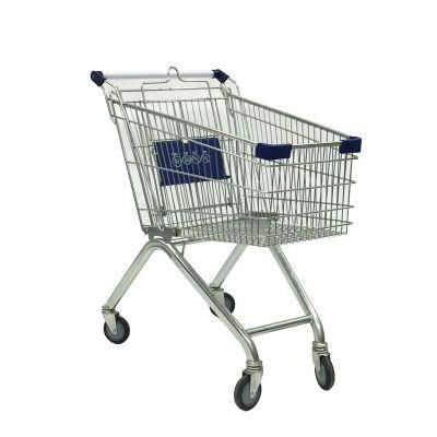 China Factory Hypermarket Shopping Cart Supermarket Metal Shopping Trolley