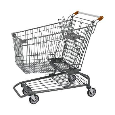 Popular Zinc with Powder Coating 210L Shopping Cart