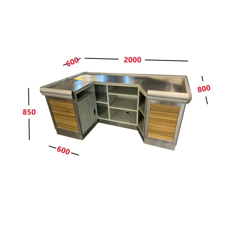 Shop Counter Table Supermarket Checkout Counter Without Conveyor Belt