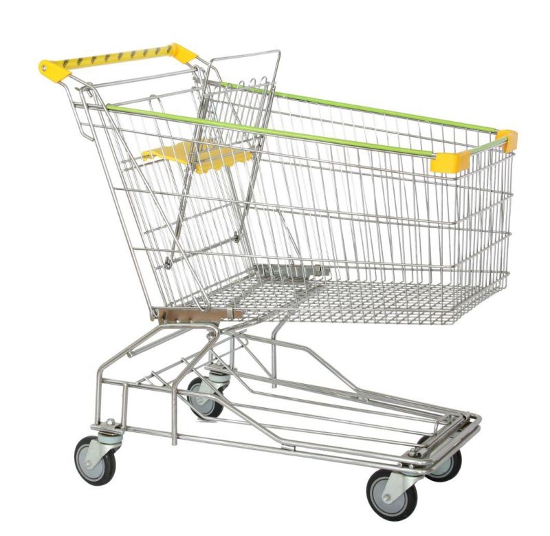 Hot Selling Asian Type Cart Metal Shopping Trolley