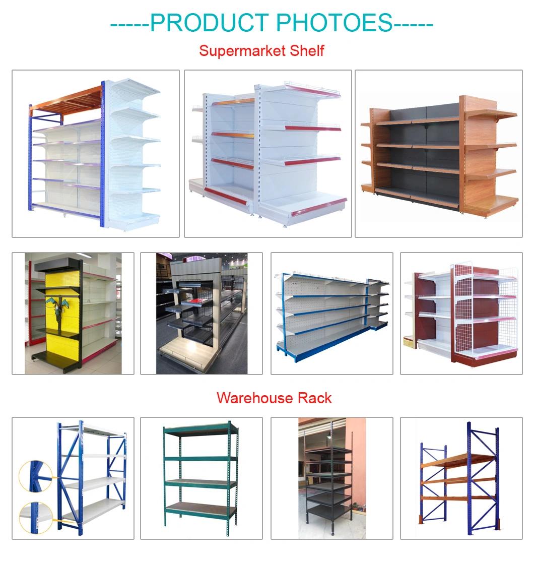 Double Sided Metal Supermarket Store Shelf