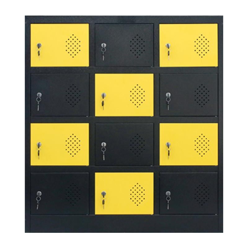 12 Door Metal Swimming Pool Cam Lock Garage Office Modular Locker Colorful Supermarket Locker