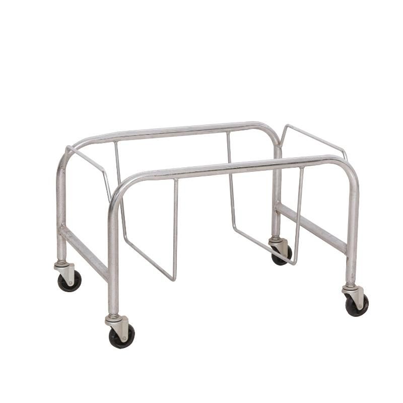 Basket Stacking Trolley Metal Shopping Basket Holder Stand Basket Rack with Wheels