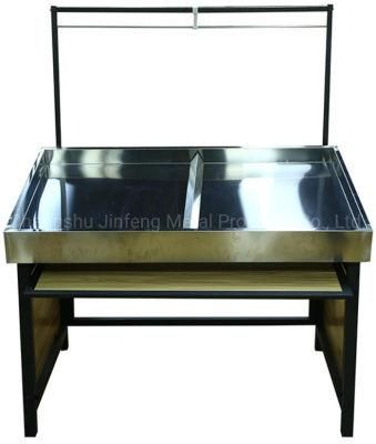 Supermarket Shelves Retail Shelf Table Stainless Steel Display Rack