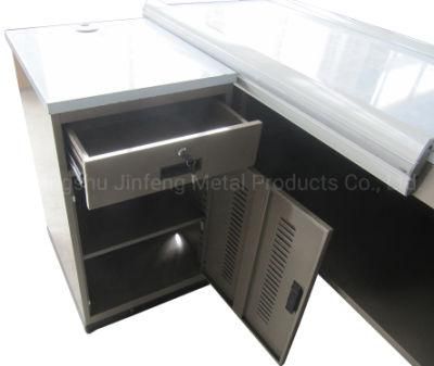 Supermarket Cashier Desk Store Fixture Metal Checkout Counter Jf-Cc-060