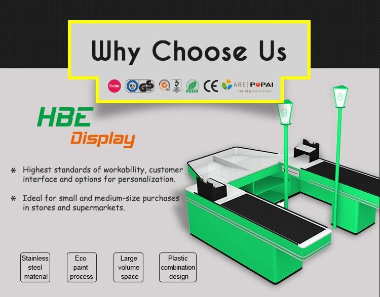 Supermarket High Quality Supermarket Cashier Checkout Counter Cash Register Table