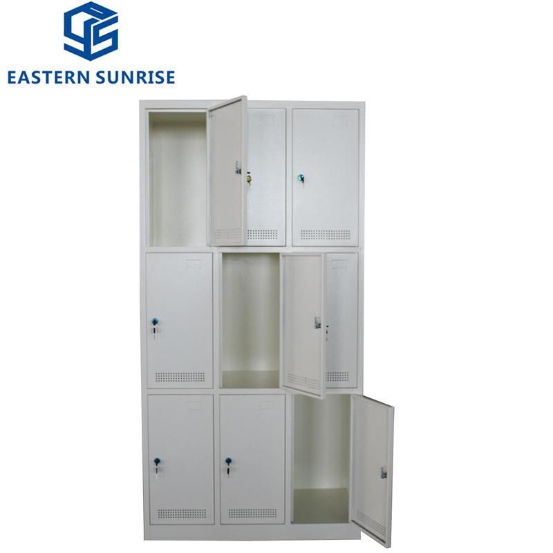 9 Doors Cloth Metal Steel Storage Locker