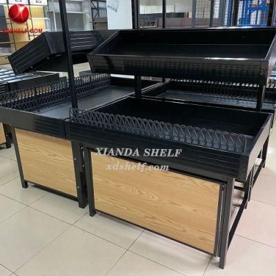 Xianda Shelf Vegetable Rack Wholesale Food Storage Container Supermarket Counter Table