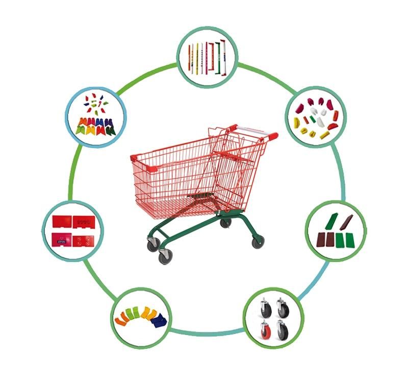 Colorful South African Customized Supermarket Trolley