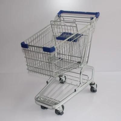 German Metal Wholesale Foldable 80L Supermarket Trolley