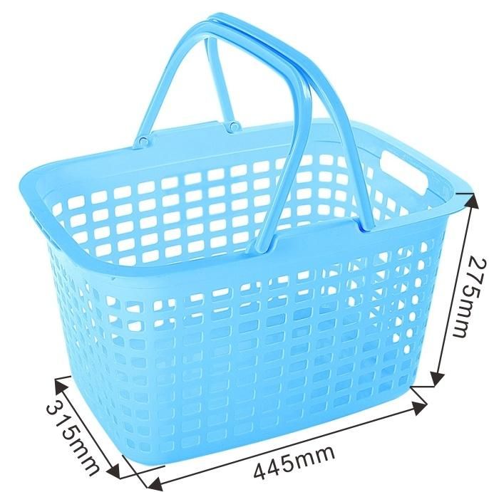 Wholesale Commercial White Plastic Washing Dirty Clothes Laundry Basket with Handles