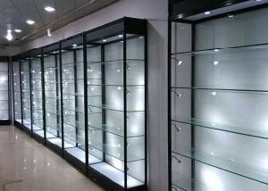 Modern Black Fashional Extrusion LED Display Cabinet