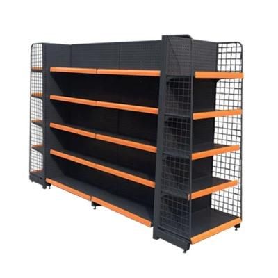 Island Supermarket Steel Shelf Retail Display Stand Shelving