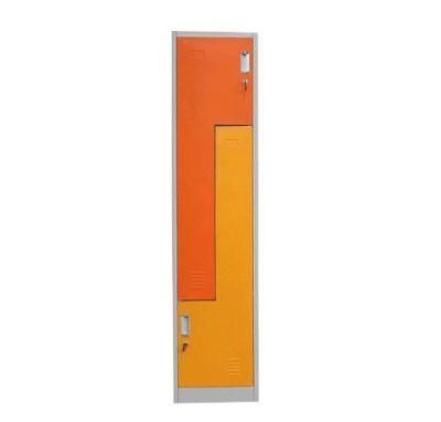 Double Color Fashion Z Shape 2 Doors Metal Locker