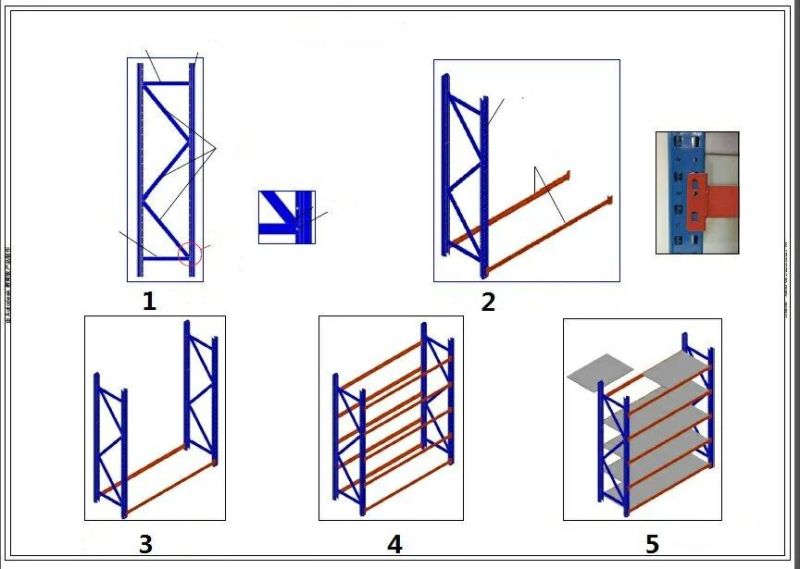 Industrial Heaving Duty 5 Tier Storage Metal Shelving