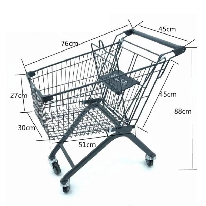 Fashion Supermarket Hand Trolleys Shopping Cart Decoration