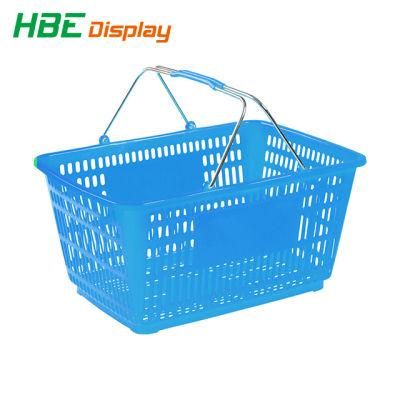 Plastic Shopping Baskets with Metal Handles
