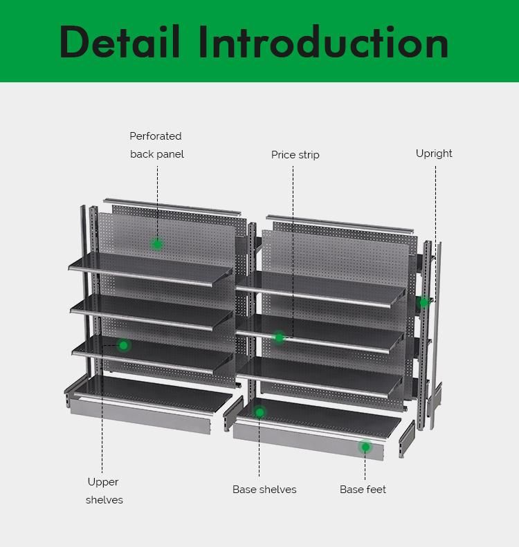 Retail Shelving Manufacturer Used Perforated Gondola