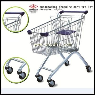 European Style Supermarket Shopping Cart for Store