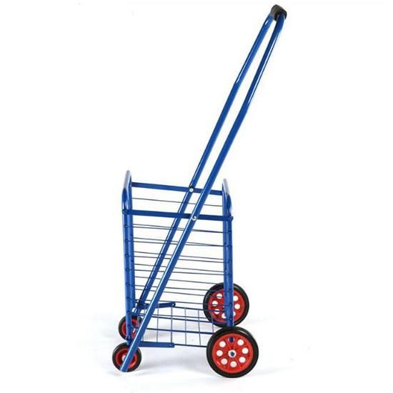 Factory Lightweight Folding Grocery Cart Collapsible Rolling Metal Cart for Shopping