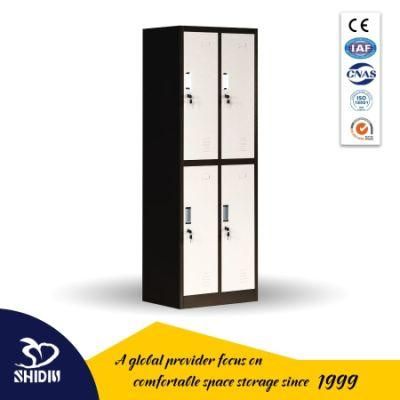 Flat Packing All Purpose Steel Storage Locker 4 Door Slim Locker