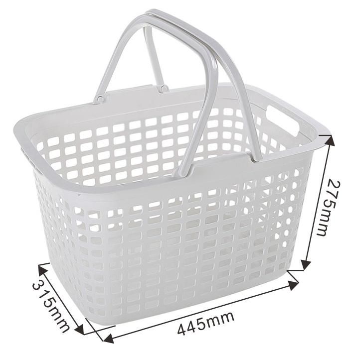 Wholesale Commercial White Plastic Washing Dirty Clothes Laundry Basket with Handles