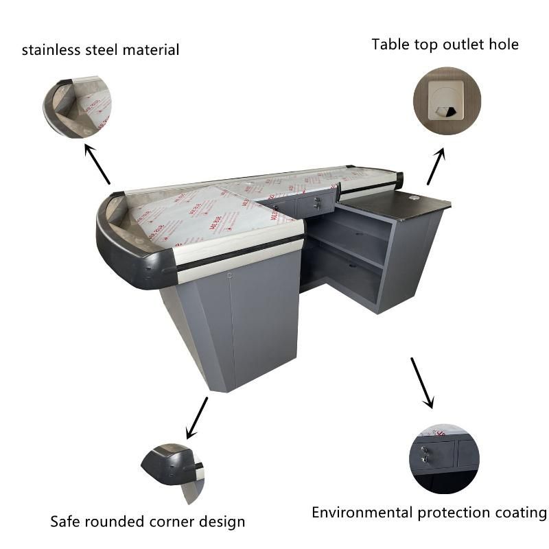 Simple Design Cashier Desks for Store Shopping Mall Checkout Counter/ Reception Desk