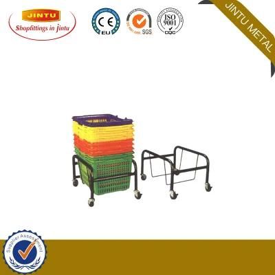 Movable Shopping Basket Holder