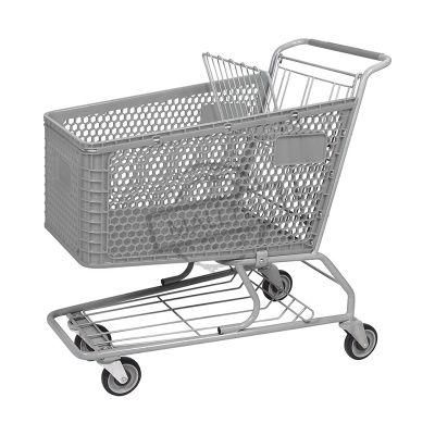 Nice Selling 150L Shopping Half Plastic Trolley for Chain Store