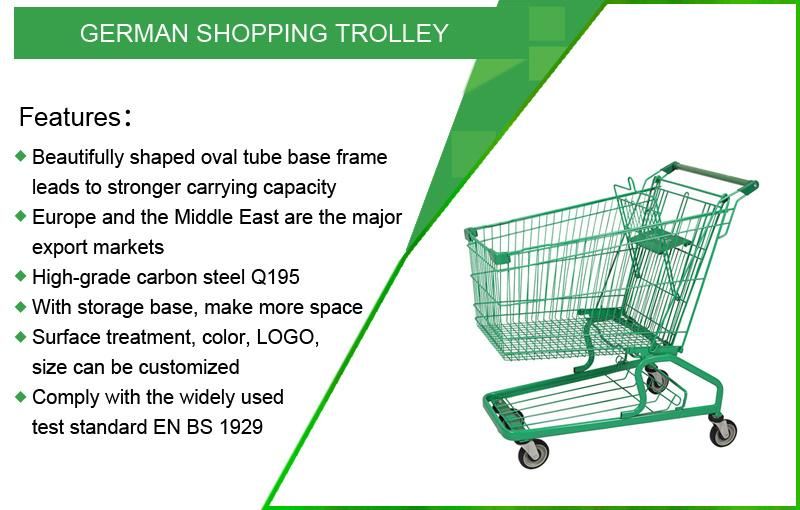 240 European Large Capacity Shopping Carts in Supermarket