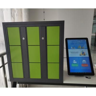 Electronic Smart Metal Cabinet Delivery Locker with LED Advertisement Screen