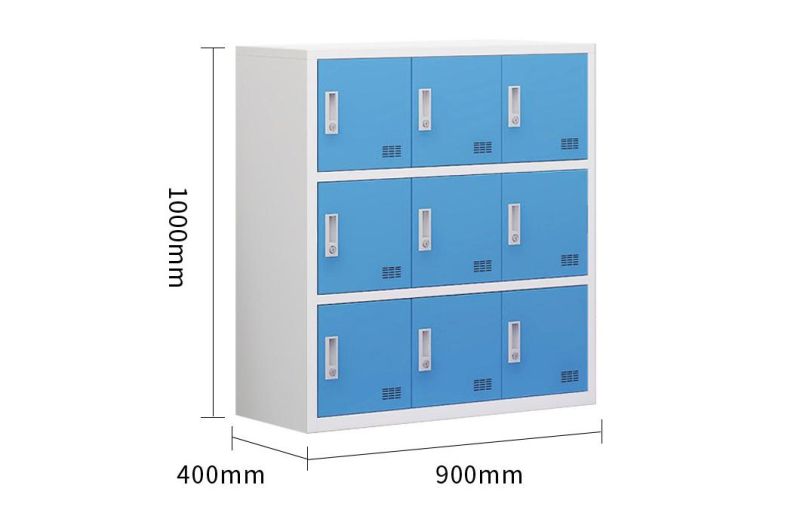 Primary School Classroom Mini Steel Locker Cabinet 9 Openings