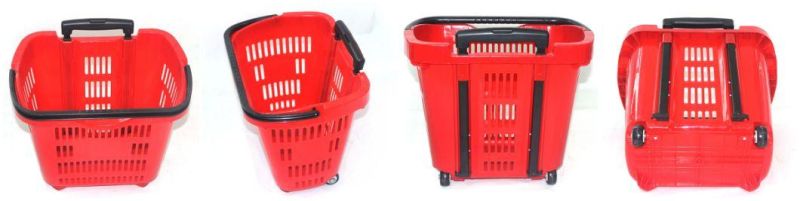 Hot Sales Two Small Rod Hand Basket for Supermarket Shopping