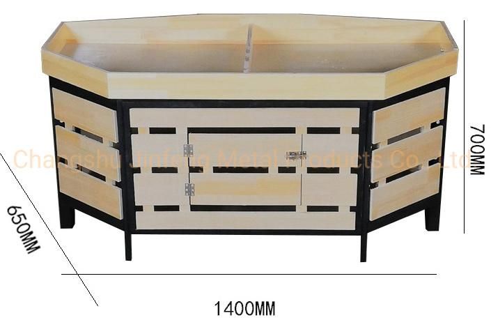 Supermarket Display Rack Convenience Store Wooden Promotional Counter